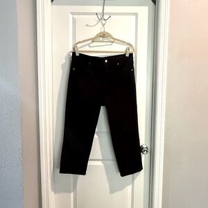 Express Women's Black High Waist Straight Ankle Length Jeans